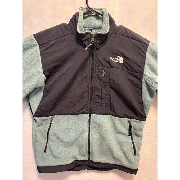 The North Face Womens Full-Zip Fleece Jacket Size M Black & Green - Picture 2 of 13